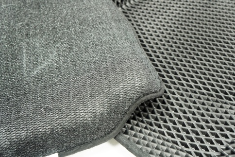 BORATEX  коврики в салон 3D EVA ЭВА Volkswagen Jetta 2010-2019г 6 пок черные рис ромб комплект 5шт фото 5