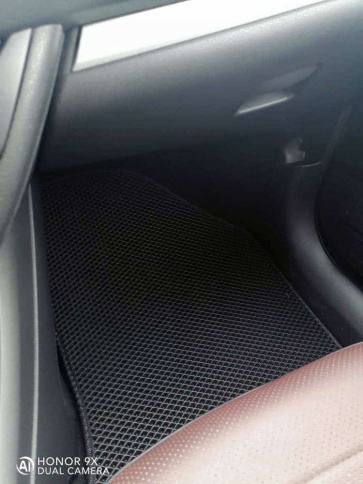 EVA ЭВА  коврики в салон LADA Vesta Веста Vesta SW SW Cross NG черные черный кант рис ромб комп 5шт фото 8