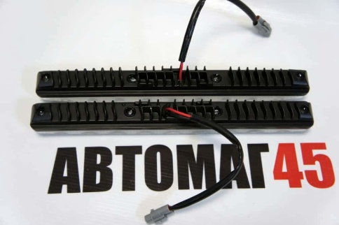 LED  дневные ходовые прозрачный корпус 9 диодов 16Вт 25,5*2,5см  2шт гарантия 3 месяца    фото 5