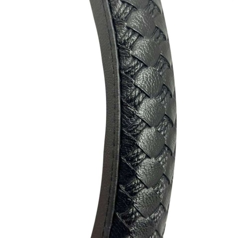 Maximal  оплетка руля экокожа черная ромб черная нитка размер 37-39см HT-25 BLBL  фото 2