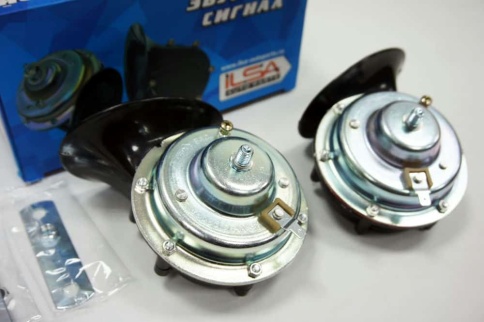 ILSA Звуковой сигнал ГАЗ Волга низкий высокий тон 105-118 ДБ 12В 2шт    фото 2