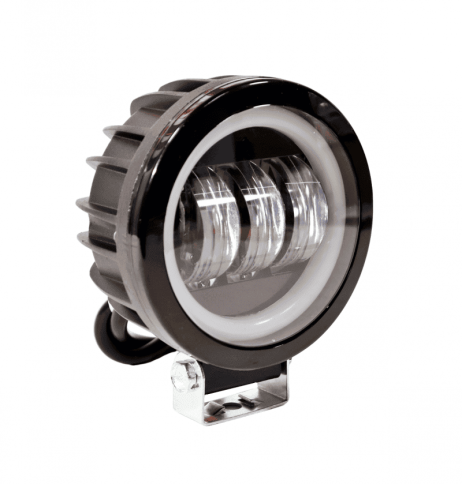 C2R Светодиодная  фара дальний свет круг 3 диода + дхо d=90мм 12-32V 1шт гарантия 1 мес G0029T   фото 1