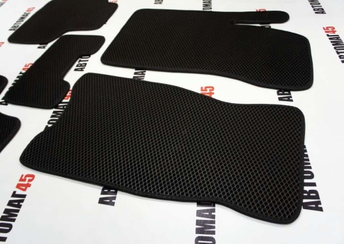 EVA ЭВА  коврики в салон Нива Шевроле Niva черные рисунок ромб комплект 5шт    фото 3