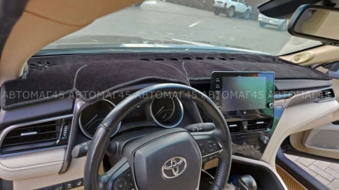 Накидка на панель Toyota Camry Тойота Камри V70 2017-2022г велюр фото 3