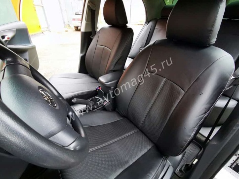 Авточехлы  Toyota Corolla Тойота Королла 2007-2013г кузов 150 экокожа черная г.Ростов    фото 1