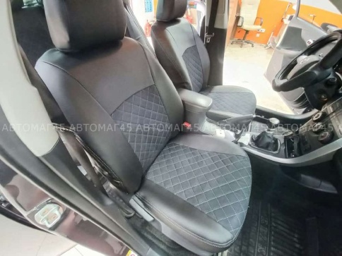 Авточехлы  Toyota Corolla Тойота Королла 2007-2013г кузов 150 экокожа алькант черная крас.нить ромб фото 11