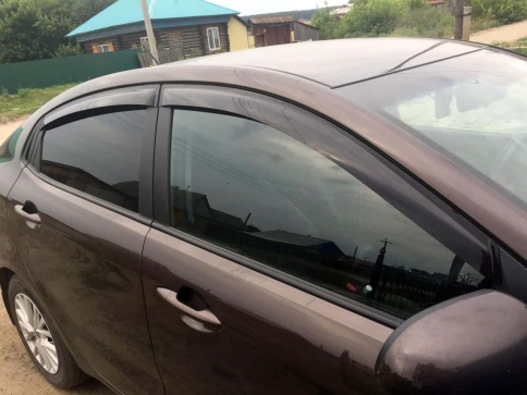 ANVair  дефлекторы окон KIA Rio Киа Рио седан 2011-2017г комплект 4шт    фото 6