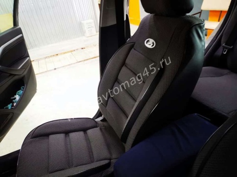 Авточехлы  Lada Vesta Лада Веста седан SW SW Cross жаккард черно-серый    фото 4