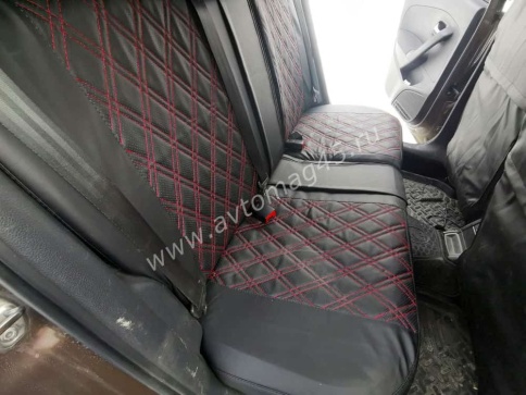 Экстрим  чехлы универсальные экокожа черный черный ромб комплект    фото 2