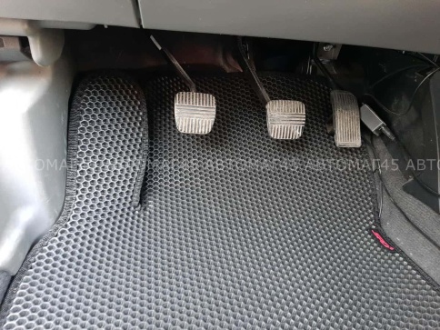 EVA ЭВА  коврики в салон Nissan Almera Classic 2006-2013г черные рисунок ромб/соты комплект 5шт    фото 2