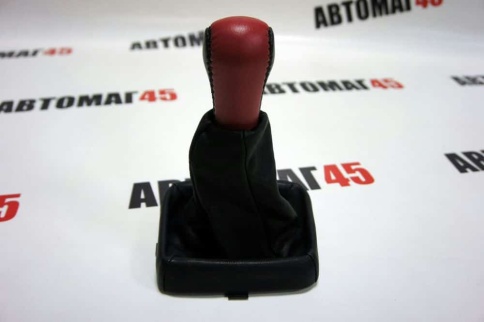 Azard  Ручка КПП с чехлом ВАЗ 2113 2114 2115 экокожа черно-красная    фото 3