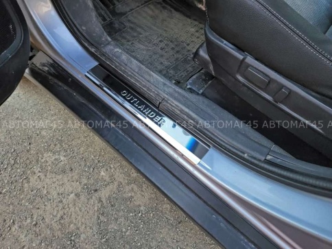 LIDER  Накладки на пороги  Mitsubishi Outlander Мицубиси Аутлендер 2012-2022г 4 шт нержавейка    фото 11