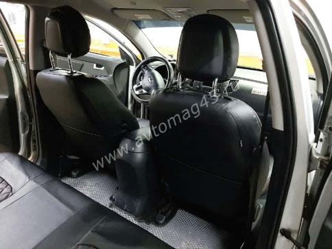 Авточехлы  Kia Sportage Киа Спортаж 2010-2016г Hyundai ix35 9-15г экокожа черная серая нить ромб    фото 4