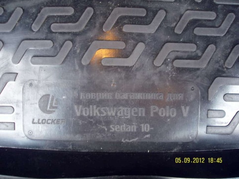 Locker  коврик в багажник пластик Volkswagen Polo Фольцваген Поло седан 2010-2020г    фото 4