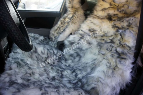 Накидка  длинный ворс пепельный на коже 140х55см 1шт  фото 5