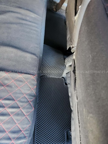 EVA ЭВА  коврики в салон ВАЗ 2109 2114 2115 черные рисунок ромб  комплект 5шт    фото 6