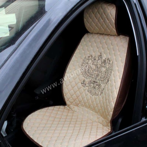 Чехлы  накидки на сиденье серия G лен бежевый бежевая нитка комплект 5 шт фото 5