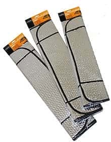 Lavita шторка солнцезащитная на лобовое стекло двухсторонняя серебристая на присосках 130см х 60см   фото 2