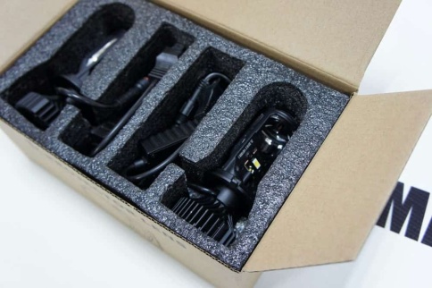 LTway  светодиодные лампы LED линза модуль 2шт H4 12В 30W 5000K 6000Lm с обманкой гар 8мес фото 4