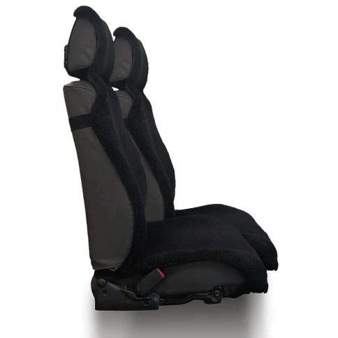 Накидки  люкс короткий ворс черный шерсть 80% 140х55см 2шт    фото 2