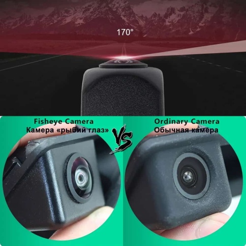 ET1391 Универсальная камера заднего вида HD 728*628 парковочные линии рыбий глаз угол 170 гар 6мес фото 5
