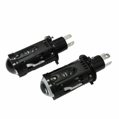 Ruzoom светодиодные лампы LED линза модуль 2шт H4 12В 90W 6000K 9000Lm гарантия 6 мес фото 3
