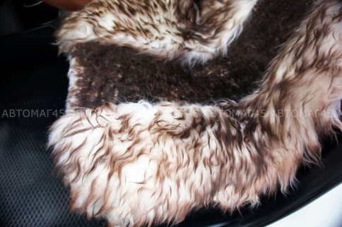 Накидки  комбинированные какао коричневый-белый 140x50см 2шт    фото 7