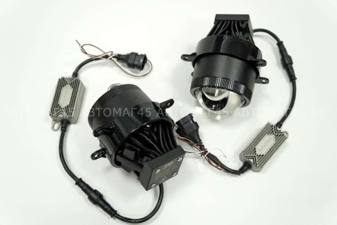 SALMAN  Фары п/туманные 1 линза  Lada Vesta X-Ray и иномар ближн/дальний LED 70W 8000LM 2шт гар 6мес фото 5