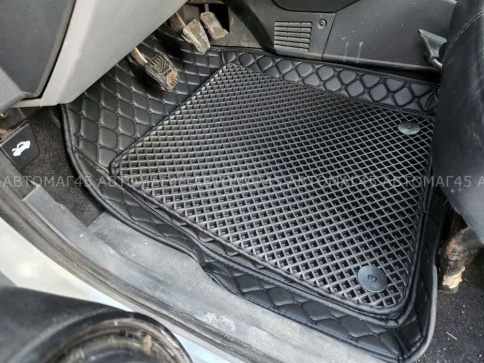 Коврики универсальные с бортиком экокожа съемный eva черный комплект 5шт    фото 12