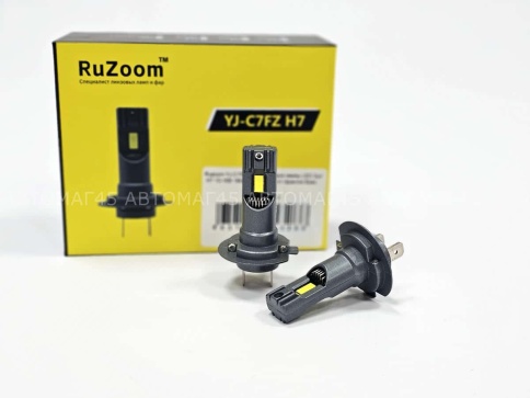 Ruzoom YJ-C7FZ  светодиодные лампы LED 2шт H7 10-16В 18W 6000K 4000Lm гарантия 6мес    фото 1