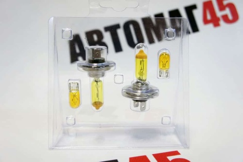 SVS  лампа H7 Yellow 12V 55W 3000K 2шт    фото 5