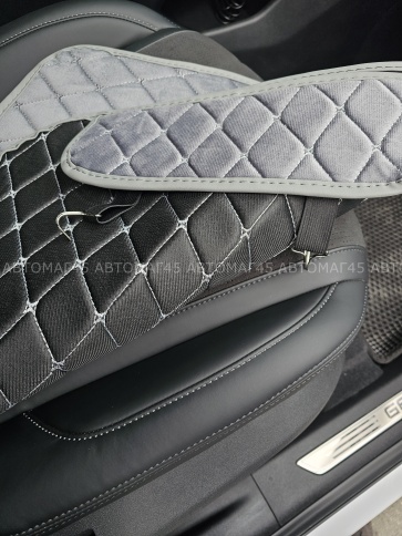 Maximal  Накидка на сиденье велюр серый с язычком 55 x 50 см 1шт    фото 6