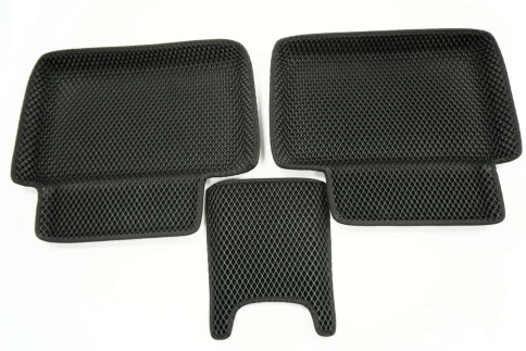 SMART  коврики в салон 3D EVA ЭВА Lada Лада Vesta Веста FL с 2022г-н.в. черные рис ромб компл 5шт фото 4