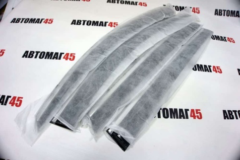 Дефлекторы окон Toyota RAV4 XA40 Тойота РАВ4 ХА40 2013-2019г с хромом комплект 4шт    фото 7