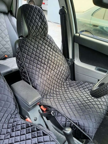 888-а  Накидки на сиденье с боками велюр черный 2шт    фото 4