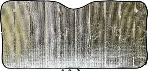 Lavita шторка солнцезащитная на лобовое стекло двухсторонняя серебристая на присосках 130см х 60см   фото 4