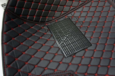 Ковры  5D экокожа Toyota Camry V40/V50/V55 06-18г черный с черной нитка + ворс комплект LIKE АКЦИЯ! фото 8