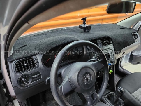 Накидка на панель Volkswagen Polo 5 Фольцваген Поло 5 седан 2010-2020г карпет   фото 7