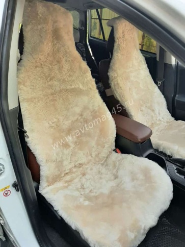 Рус Автотренд  Накидки короткий ворс мутон бежевый 140x55 2шт    фото 6
