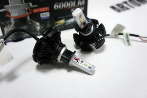 X3 чип  ZES LED 2шт H1 12В 18W 6000K 4400Lm с обманкой гарантия 1мес    фото 3