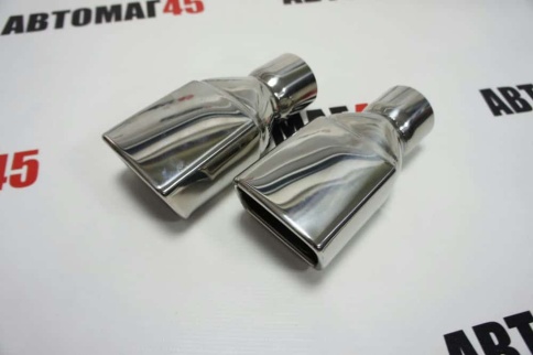 Насадка  на глушитель нержавеющая сталь цвет хром H014D    фото 4