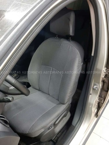 Авточехлы  Renault Logan Рено Логан 2004-2016г жаккард серый Лидер   фото 1