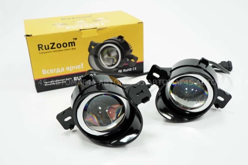 Ruzoom  Фары п/туманные 1 линза Nissan LED 50W 4800LM 6000K с ушами 2шт гарантия 6 мес    фото 1