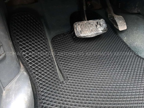 EVA ЭВА  коврики в салон Hyundai Accent 1999-2012г черные рисунок ромб комплект 5шт    фото 5