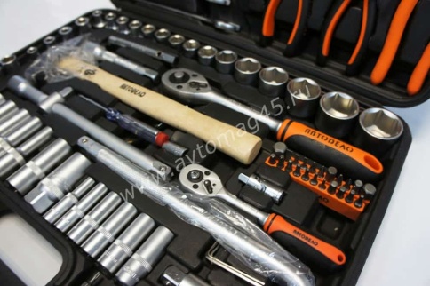 Автодело  набор инструментов 119 предметов 1/2" 1/4" 1/8"   фото 4