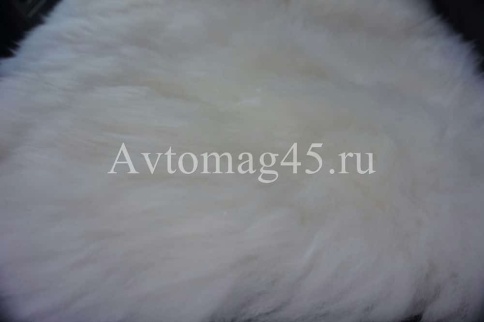 Накидка подушка  на сиденье длинный ворс белый 44х44см    фото 2