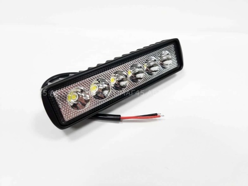 C2R Светодиодная фара прямоугольная ближний свет (рабочий) 10-30V 6 диодов 18Вт 1шт гар 3мес G0036  фото 1