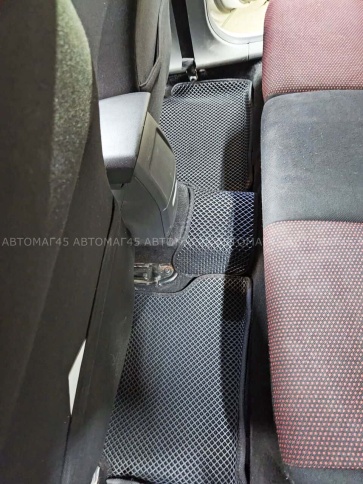 EVA ЭВА 3D коврики в салон Ford Focus 2 2004-2011г черный рисунок ромб комплект 5шт CITY   фото 3