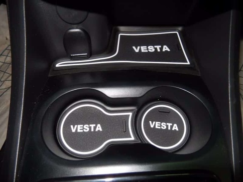 Коврики в ниши Лада Lada Веста Vesta белые буквы 6пр. фото 2