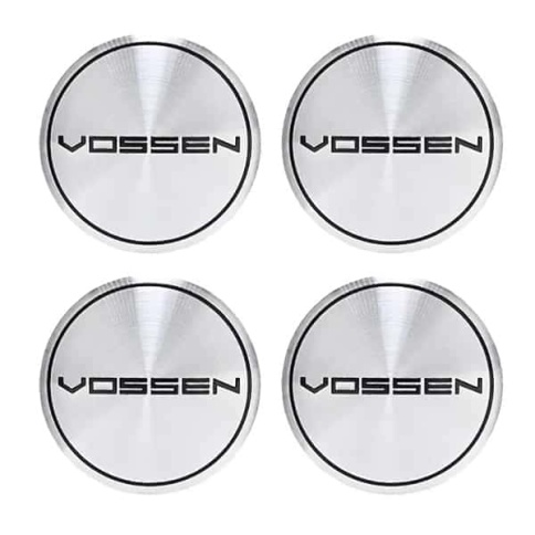 Наклейка на колпаки Vossen сферическая изогнутая 5,6см 4шт серебро NZD 063 фото 1